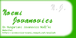 noemi jovanovics business card